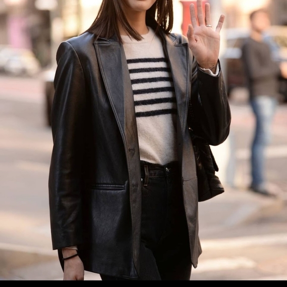 Danier Jackets & Blazers - Danier Black Leather Blazer